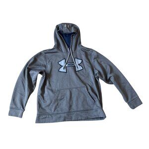 Under Armour Mens Gray Pullover Hoodie Sweatshirt Size‎ L Activewear